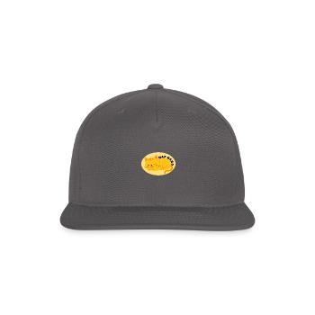 Sleepy Orange Tabby Cat - Snapback Baseball Cap - dark grey - Front