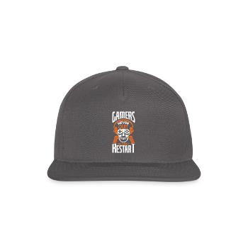 Never Quit We Simply Restart - Snapback Baseball Cap - dark grey - Front