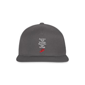 Contemplating Depths: A Woman's Heart, To Dive or - Snapback Baseball Cap - dark grey - Front