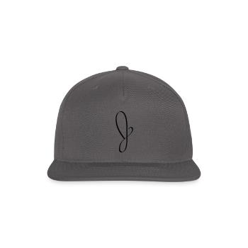 J or G - Snapback Baseball Cap - dark grey - Front