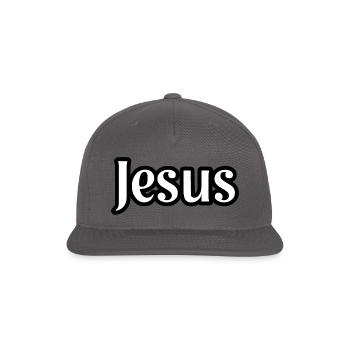 Jesus - Snapback Baseball Cap - dark grey - Front