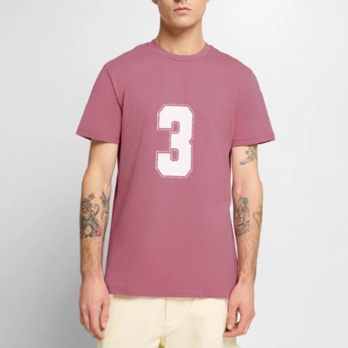 White Number 3 – Varsity Font - Men's Premium T-Shirt