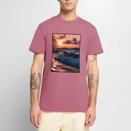 Golden Sunset Ocean Wave - Men's Premium T-Shirt