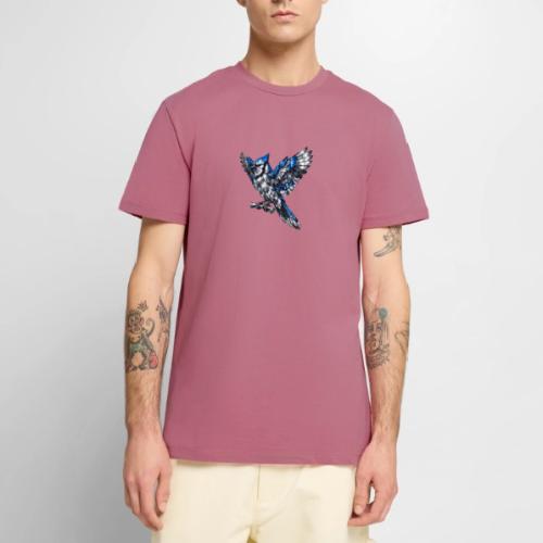 Silver Blue Jay Open Wing Perch - Men's Premium T-Shirt