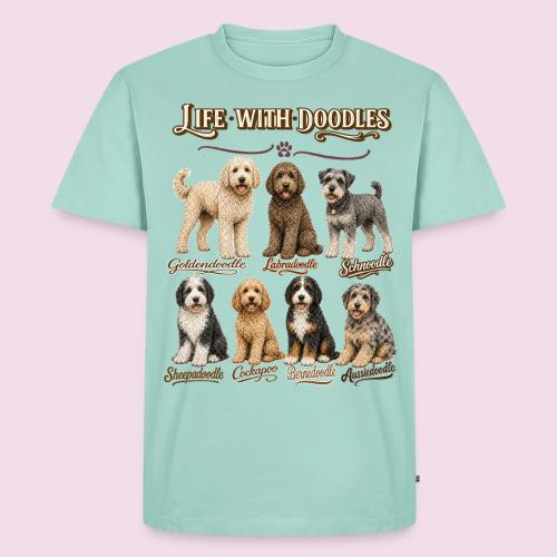 Life With Doodles | Vintage Doodle Breed - Men's Premium T-Shirt