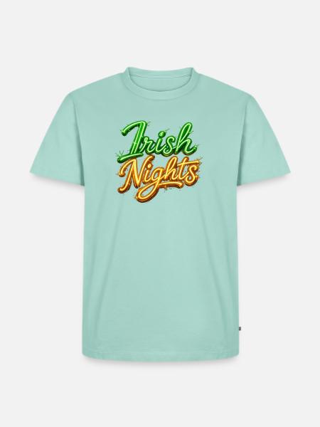 Irish Nights Neon Sign - Men's Premium T-Shirt - mint