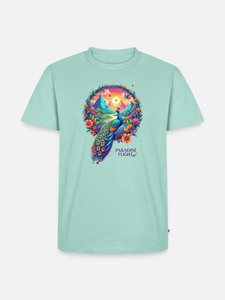 Paradise Flight Peacock - Men's Premium T-Shirt - mint