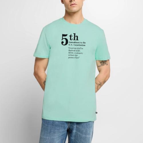 Fifth Amendment Clause (black letters) - Men's Premium T-Shirt