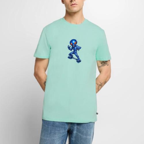 Angry Blue Alien - Men's Premium T-Shirt