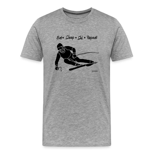 Eat Sleep Ski Repeat - bw - new001