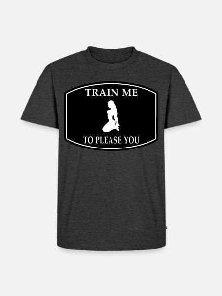 BDSM Train Me Dominance & Submission - Men's Premium T-Shirt - heather anthracite