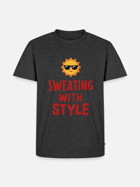 Sweating with Style - Men's Premium T-Shirt - heather anthracite