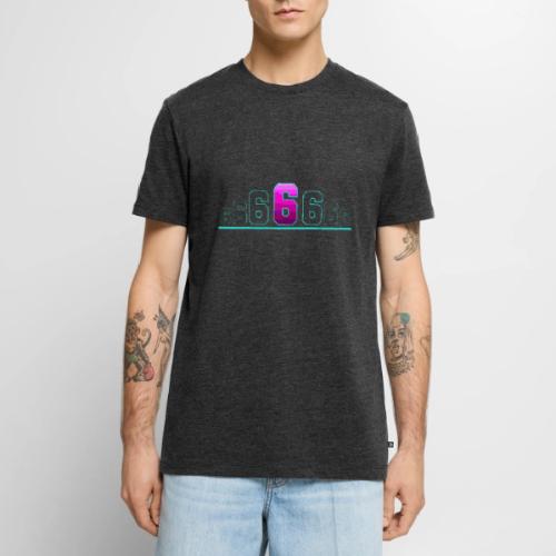 Number 6 in Magenta: Varsity Font - Men's Premium T-Shirt