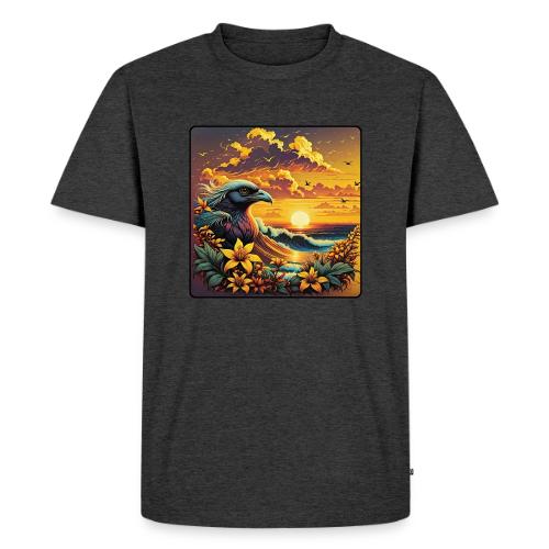 Sunset Wave Bird - Men's Premium T-Shirt