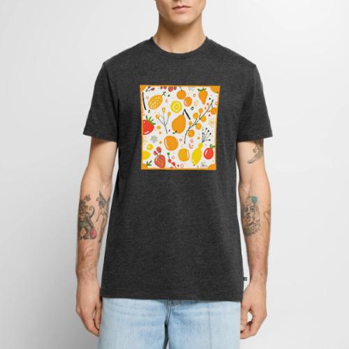 Tropical Fruit Fiesta Pattern - Men's Premium T-Shirt