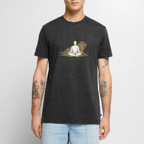 Silence Builds Kings Meditation Lion - Men's Premium T-Shirt