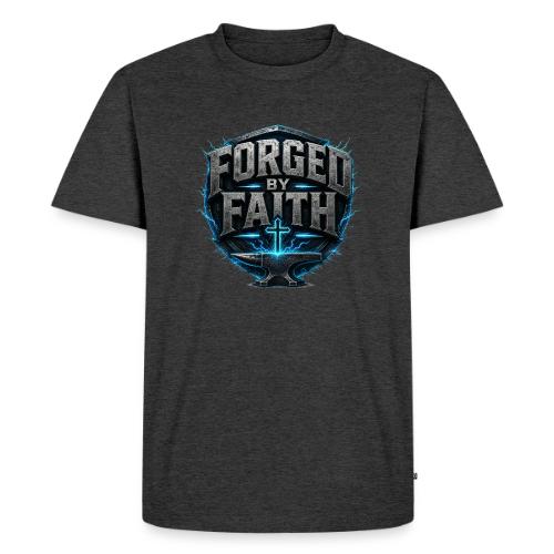 Forged By Faith Cyan Design - Men's Premium T-Shirt