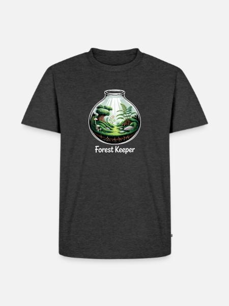 Forest Keeper Mossarium Terrarium - Men's Premium T-Shirt - heather anthracite