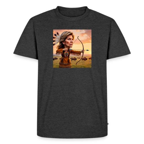 Elizabeth Warren hunting buffalo - Men's Premium T-Shirt