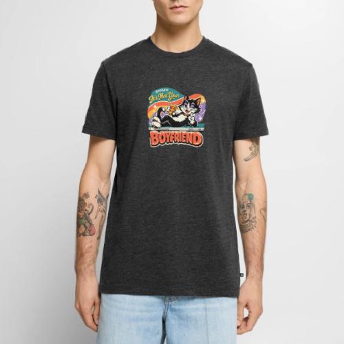 Sassy Cat Pride Pizza Retro Comic - Men's Premium T-Shirt