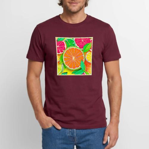 Colorful Citrus Pop Art - Men's Premium T-Shirt