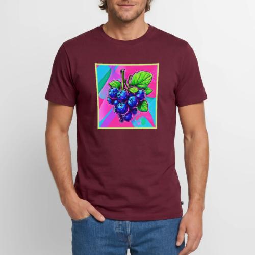 Vibrant Blueberry Artwork - Men's Premium T-Shirt