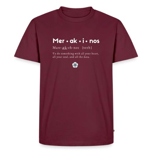 Merakinos definition with logo dark - Men's Premium T-Shirt