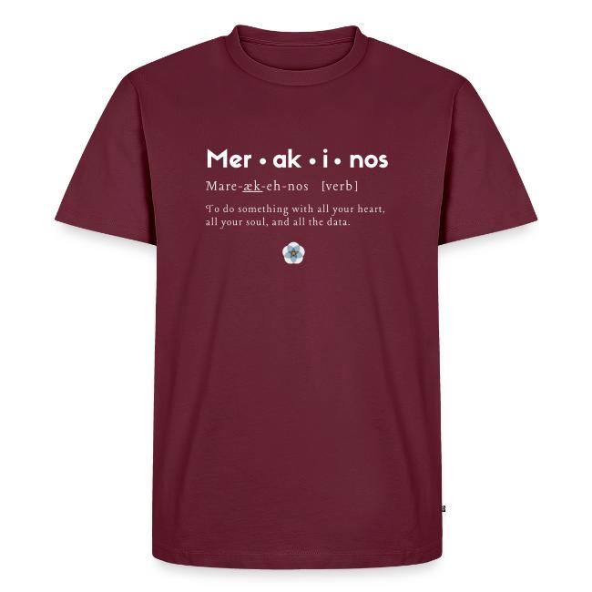 Merakinos definition with logo dark