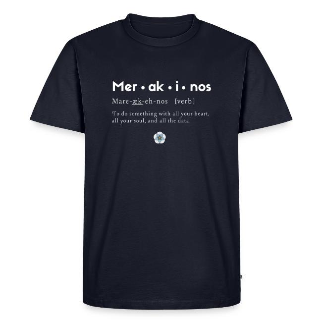 Merakinos definition with logo dark