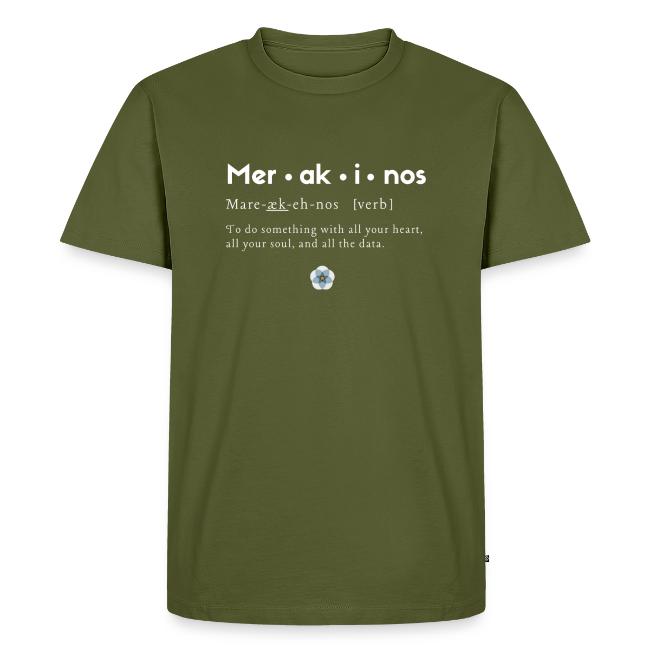 Merakinos definition with logo dark
