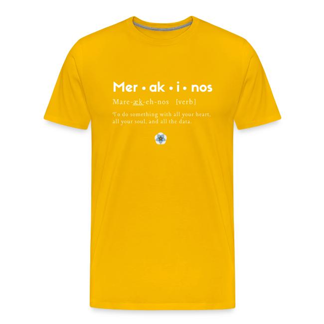 Merakinos definition with logo dark