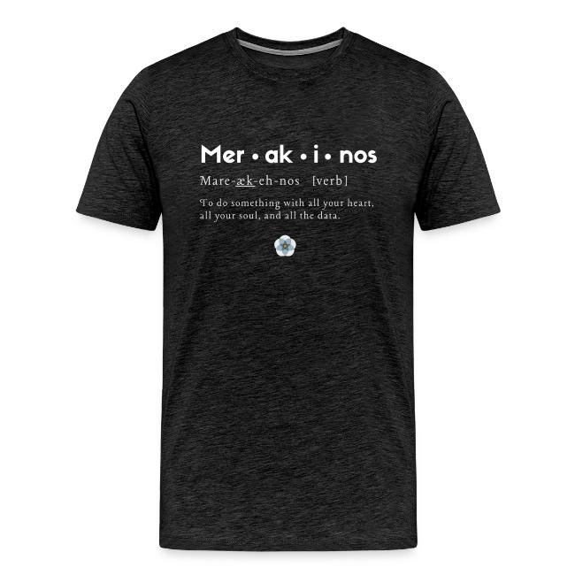 Merakinos definition with logo dark