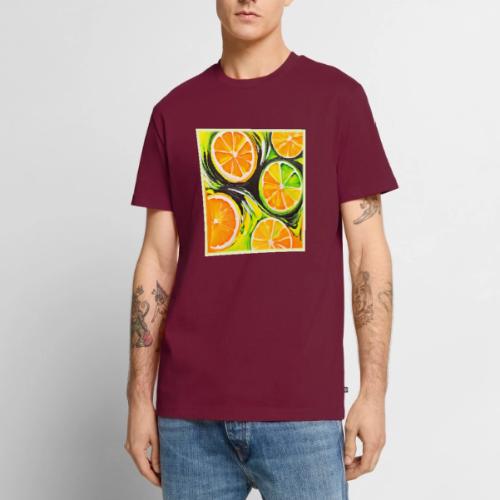 Vibrant Citrus Painting - Men's Premium T-Shirt