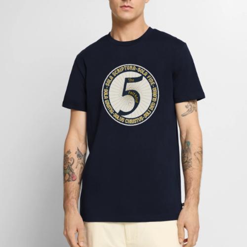 The Faithful Five - Five Sola's of the Reformation - Men's Premium T-Shirt