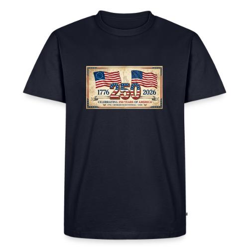 USA 250th Anniversary Flags Emblem - Men's Premium T-Shirt