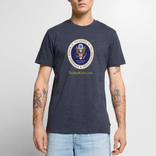 The Peoples Seal w gold url - Men's Premium T-Shirt