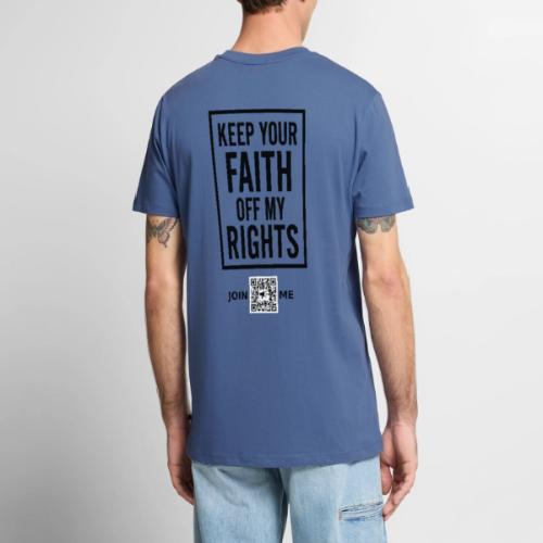 Faith Off My Rights (black, back) - Men's Premium T-Shirt