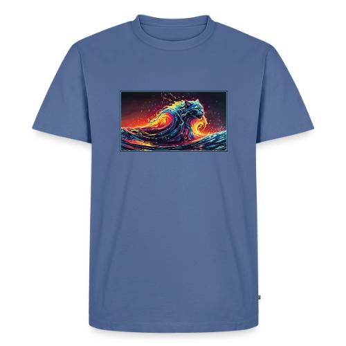 Wavecat Firelight Wave - Men's Premium T-Shirt
