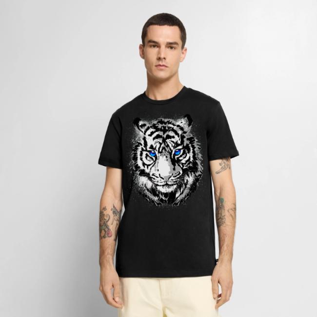 White Tiger Head Portrait - Wildlife Big Cats