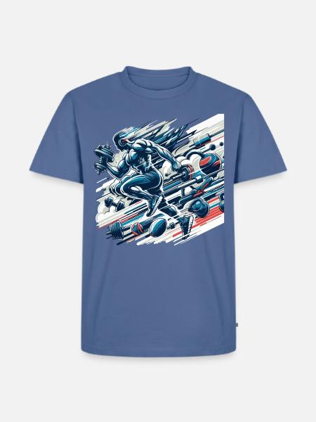 Workout Energy - Men's Premium T-Shirt - stone blue