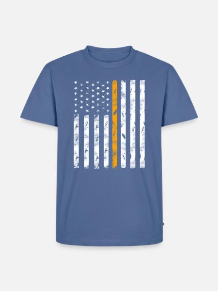 911 dispatcher flag - Men's Premium T-Shirt - stone blue 