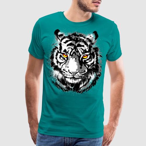 Tiger Head - Tiger Artwork - Wildlife Big Cats - Men's Premium T-Shirt