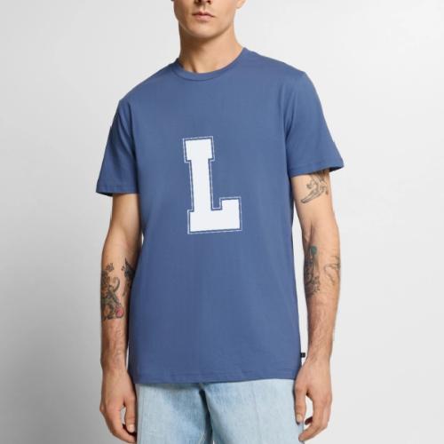 White Letter L – Varsity Alphabet Monogram - Men's Premium T-Shirt