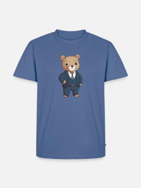 Bear in a Suit - Men's Premium T-Shirt - stone blue 