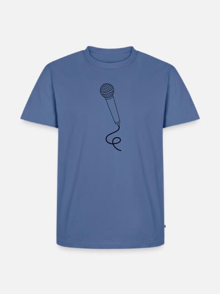 microphone - Men's Premium T-Shirt - stone blue