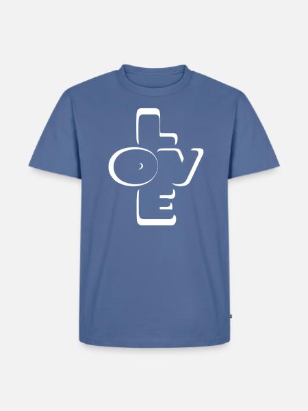 love together - Men's Premium T-Shirt - stone blue 