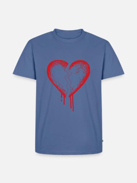 Broken heart - Men's Premium T-Shirt - stone blue