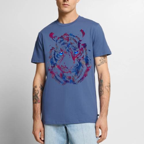 Tiger Head - Roaring Tiger - Tiger Face - Men's Premium T-Shirt