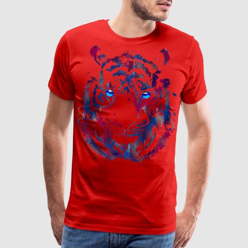 Tiger Head - Roaring Tiger - Tiger Face - Men's Premium T-Shirt