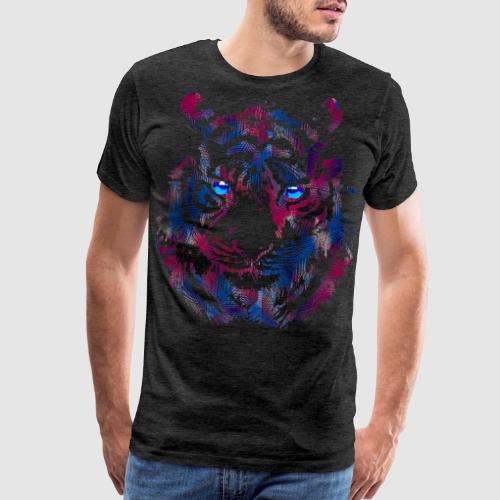 Tiger Head - Roaring Tiger - Tiger Face - Men's Premium T-Shirt